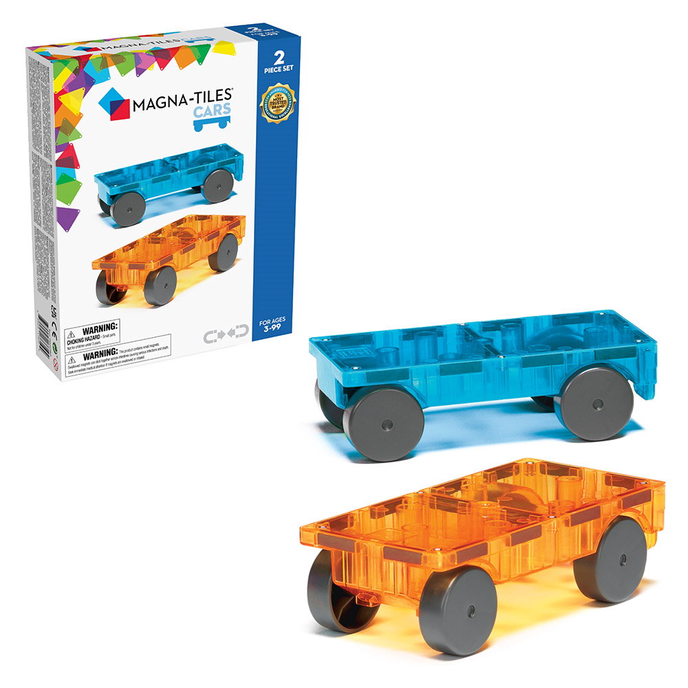 MAGNA-TILES Extensie 2 Mașinuțe Galben și Verde - Albastru si Portocaliu (1) [ps:d716261c-644d-47b8-8891-dda04e88b1b4]