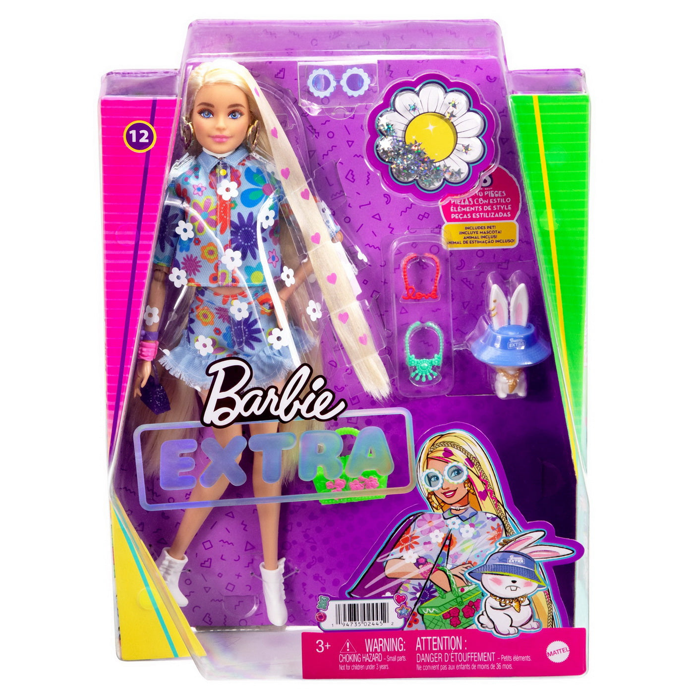 PAPUSA BARBIE EXTRA FLOWER POWER Mattel - Imagine 1 [ps:a731e984-e77b-4de4-a200-bb1fac9f714c]