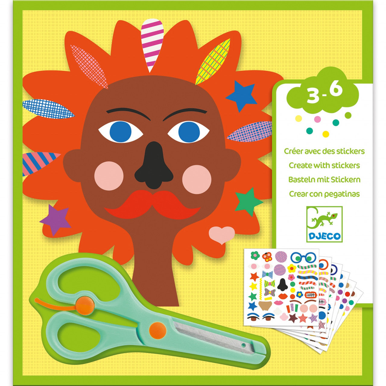 Joc creativ cu autocolante La coafor, Djeco - Imagine 1 [ps:7545c0fe-a7a0-48e0-97b2-110e422405e3]