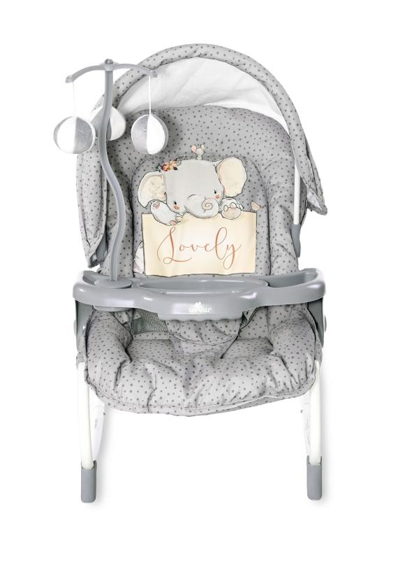 Fotoliu Balansoar Lorelli Dream Time, Silver Blue Rabbits - Gri (1) [ps:bc790a9d-6c65-46e7-b913-5d65bddc5187]