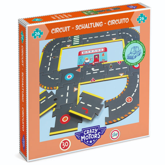Puzzle Circuit gigant de curse, Djeco - Imagine 1 [ps:2080410e-ef64-4376-bb2a-17b0959ba09f]