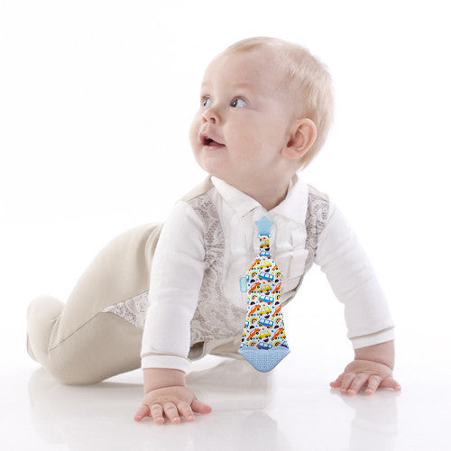 Cravata bebelusi cu accesoriu de dentitie BabyJem (Culoare: Bleu) [ps:6e19f1df-8f86-4636-9c98-7499997f610c]