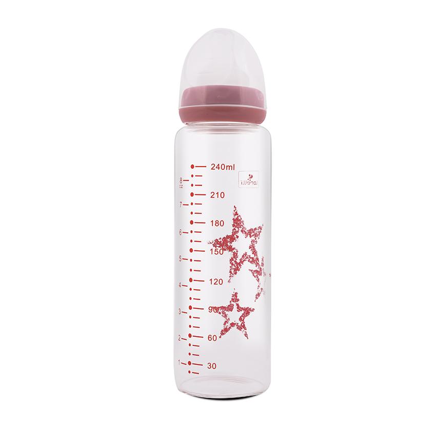 Biberon Lorelli din Sticlă Anticolici, 240 ml, Pink - Pink (1) [ps:99ef8c69-9a0d-4c8c-8ae6-d0ce013c28be]