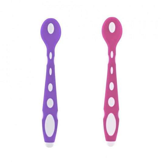 Set 2 lingurite din silicon BabyJem Soft Spoon (Culoare: - Mov
