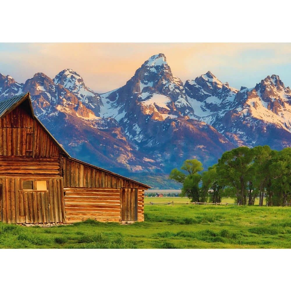 Puzzle Trefl 2000 Piese - Vederea Muntilor Teton cu Poster - Default Title (1) [ps:9296c398-dde6-4a79-9438-b8275703079c]