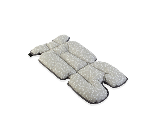 Saltea cu doua fete pentru carucior si scaun de masa - Gri