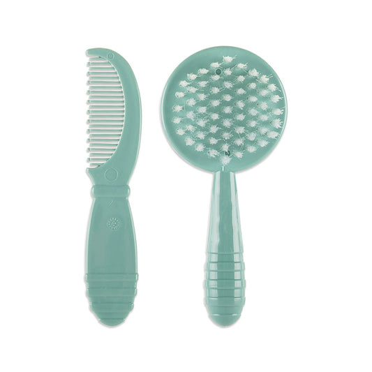 Set Pieptăn și Perie Lorelli My Friend, Cameo Blue, 0 luni+ - Iceberg Green (1) [ps:f99ef24d-80c9-4012-bb62-5a702002479a]