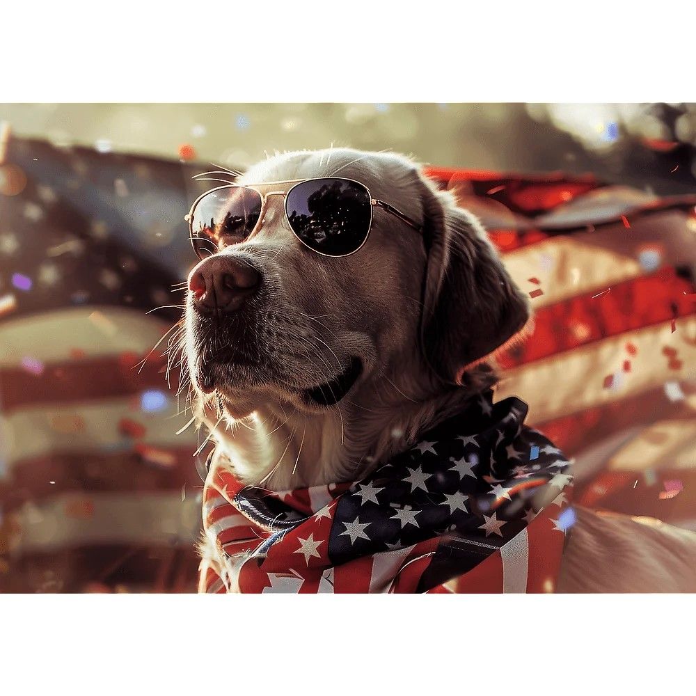 Puzzle Trefl 1000 Piese - Câine American cu Poster - Default Title (1) [ps:467ba8a8-8af1-4251-8600-814bdafdd0ed]