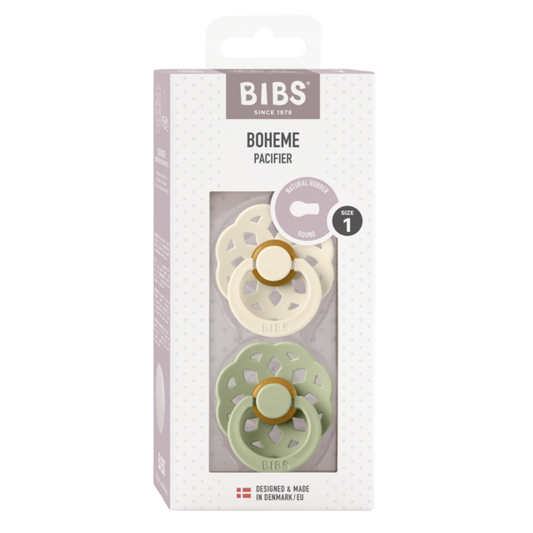 Set 2 Suzete BIBS Boheme Latex, 0 luni, Ivory/Sage - Sage (1) [ps:42070de4-9e85-4a53-aab1-294f171cb327]