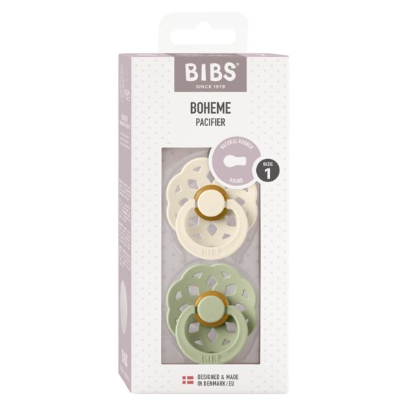 Set 2 Suzete BIBS Boheme Latex, 0 luni, Ivory/Sage - Sage (1) [ps:42070de4-9e85-4a53-aab1-294f171cb327]