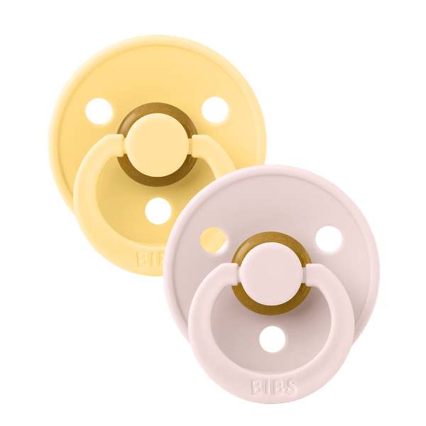 Set 2 Suzete BIBS Colour Latex, Tetină Rotundă, 0 luni - Pale Butter/Petal (1) [ps:fcdc2c8d-35a5-44f1-bebb-d3c9e39cd8e4]