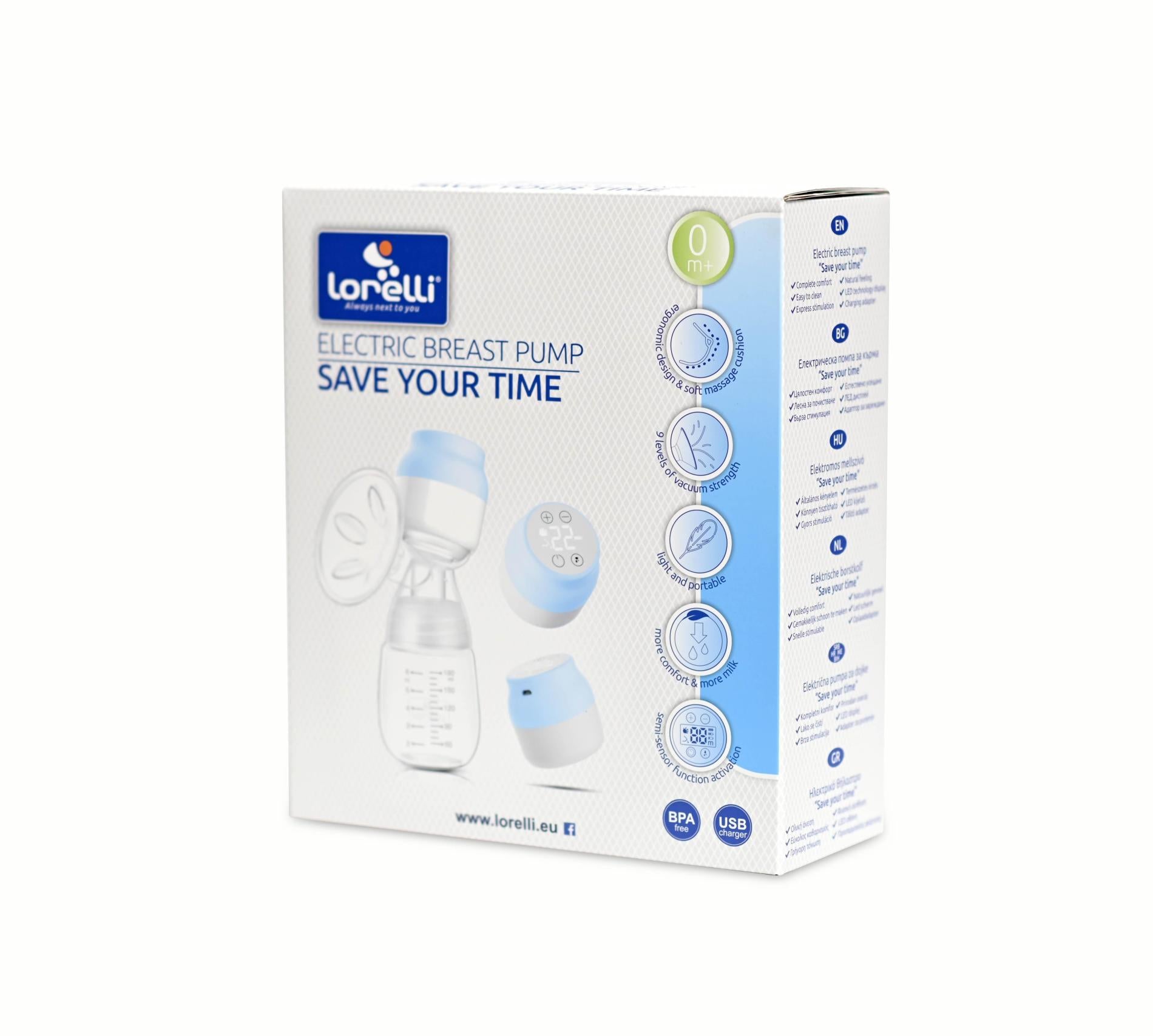 Pompa de San Electrica Lorelli Save Your Time, Pink - Albastru (1) [ps:687557c5-f209-4199-9eb5-561749faabb1]