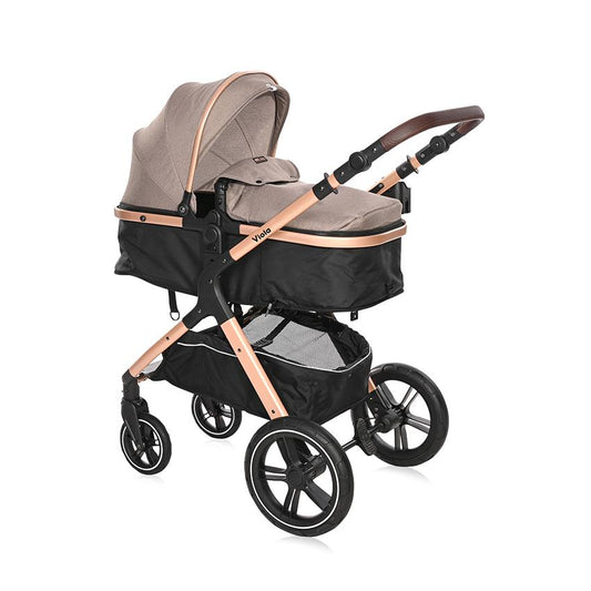 Cărucioar cu Landou Transformabil Lorelli Viola, Tropical - Pearl Beige A (1) [ps:709eee5e-235d-4894-8f93-84b657d6f717]