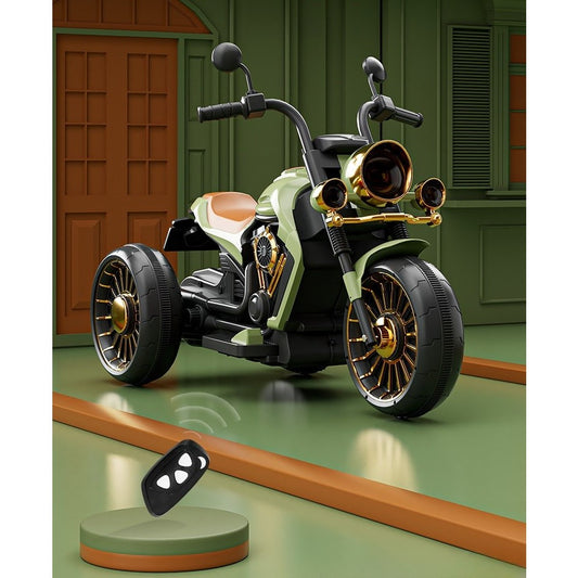 Motocicletă Electrică Flippy, Verde, cu Bluetooth și Lumini - Verde (1) [ps:676f392f-03b9-40c3-82f0-25921a843e38]