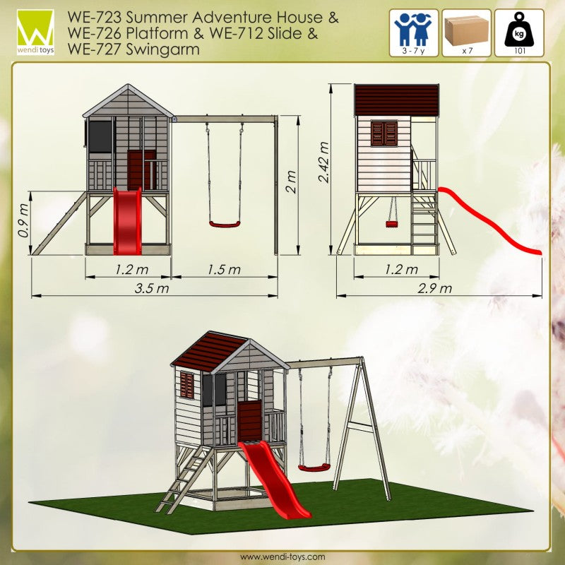 Casuta de gradina Summer Adventure House cu platforma cu - Imagine 1 [ps:1f46a314-d2ab-47c7-9668-d9b23ab7f4b4]
