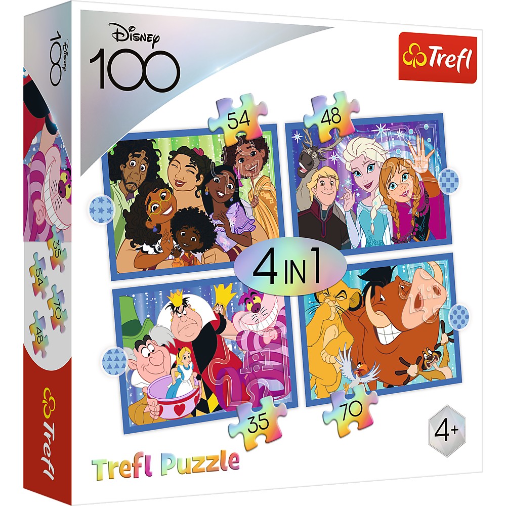 PUZZLE TREFL DISNEY 4IN1 MINUNATA LUME DISNEY - Imagine 1