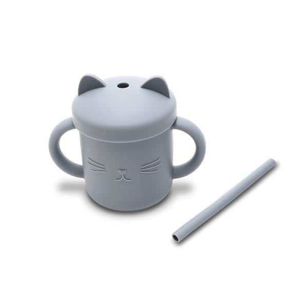 Cănuță Lorelli cu Manere și Pai, Silicon Natural, Fresh - Grey (1) [ps:2d09269c-35d4-424b-ae28-d567d0d3595d]