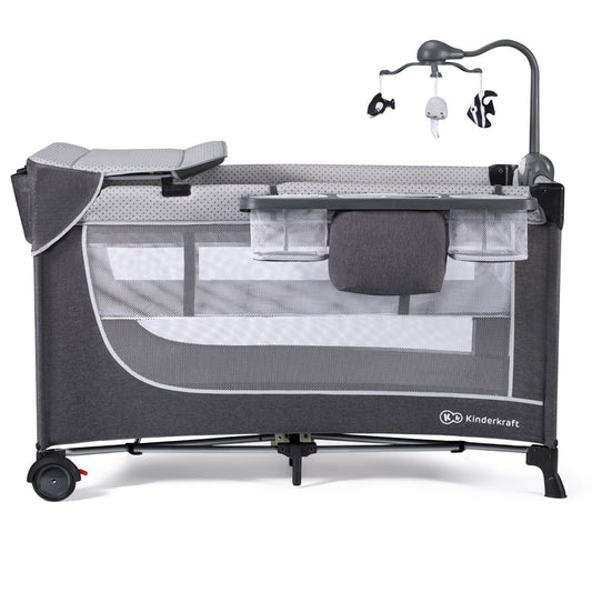 PATUT DE CALATORIE KINDERKRAFT LEODY, CU ACCESORII, GREY - Imagine 1