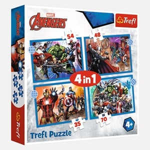 Puzzle Avengers 4 in 1 - Trefl Jumbo - Default Title (1) [ps:54ac2db8-9d28-4dc3-8597-e123bc438540]
