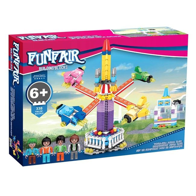 Cuburi Construcție Luna Park Jumbo - 338 Piese și 4 Figurine - Default Title (1) [ps:98d93353-79ab-4cfa-818e-21170f6144cd]