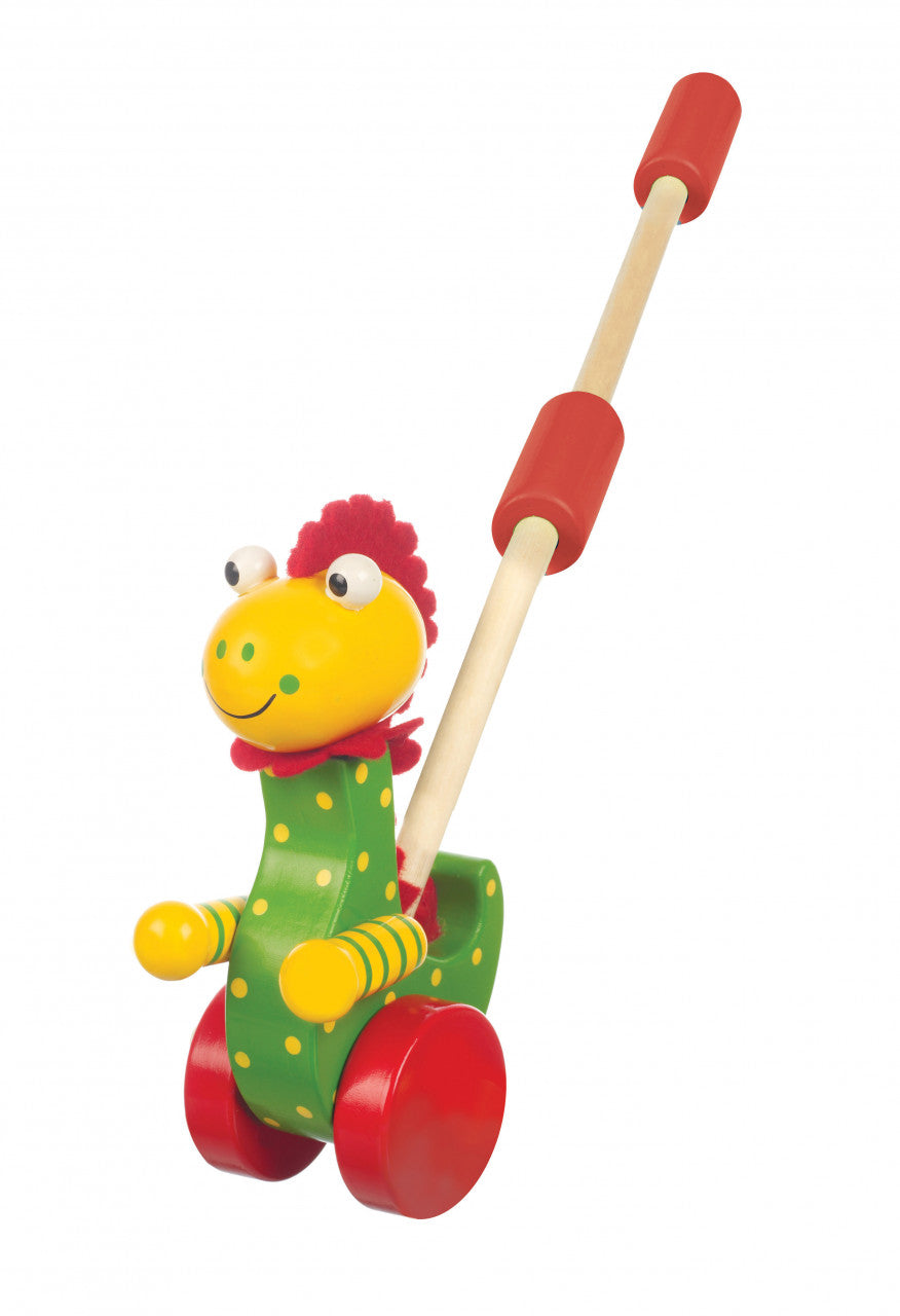 Jucarie de impins dinozaur, Orange Tree Toys - Imagine 1 [ps:01304c68-3fa5-4e40-8401-fd6654b56d55]