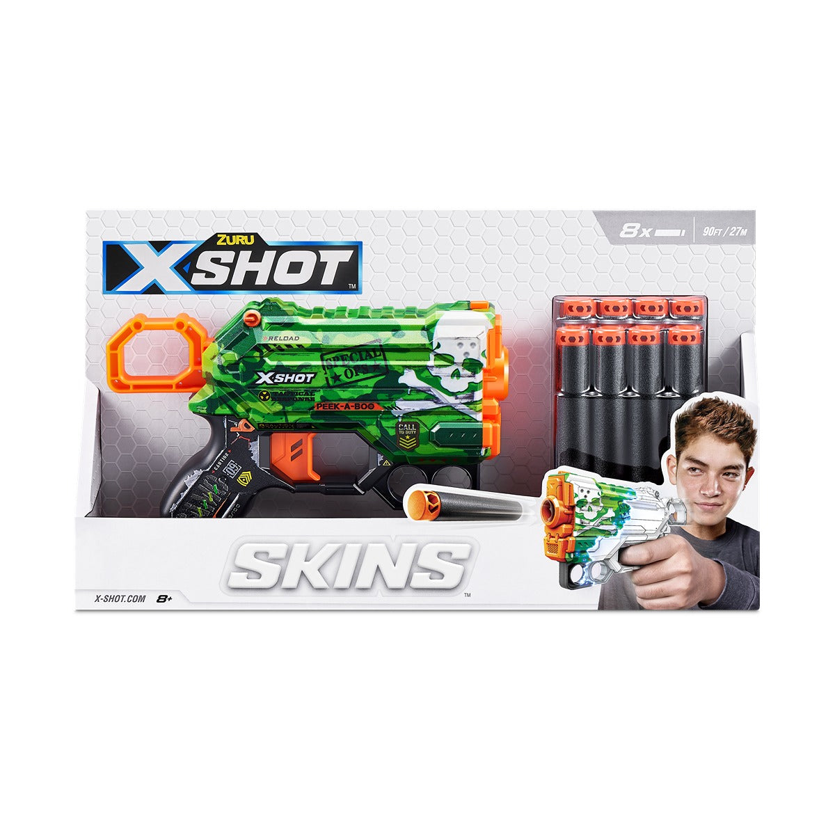 X-SHOT Blaster Dread, arma de jucarie, cu 8 proiectile, - Imagine 1 [ps:42bf3d18-bb1b-4a34-b0d1-e3825b011b4d]