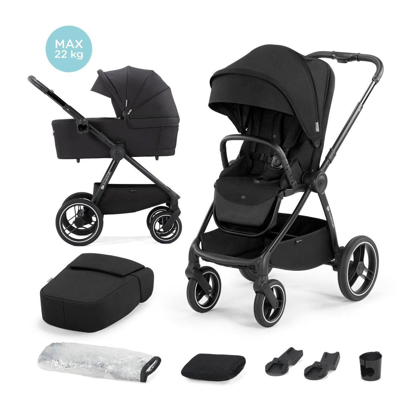 CARUCIOR MULTIFUNCTIONAL 2IN1 KINDERKRAFT NEA NIGHT BLACK - Negru [ps:f1325bac-ee9f-428e-b207-6b44dfdff5c7]