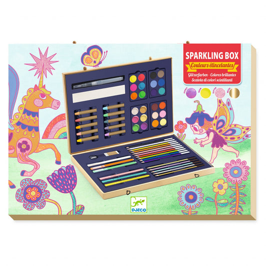 Cutie desen si pictura culori stralucitoare, Djeco - Imagine 1 [ps:75795a3d-b322-4086-857c-f759b445348a]