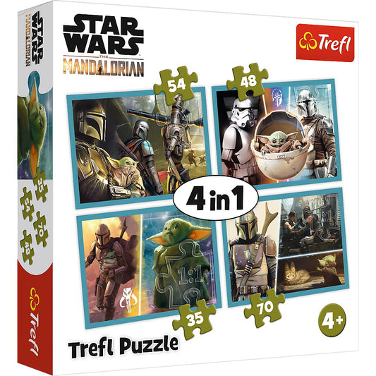 PUZZLE 4IN1 MANDALORIAN SI LUMEA LUI Trefl - Imagine 1 [ps:38721f7b-2db2-44f5-971a-db3999503dff]