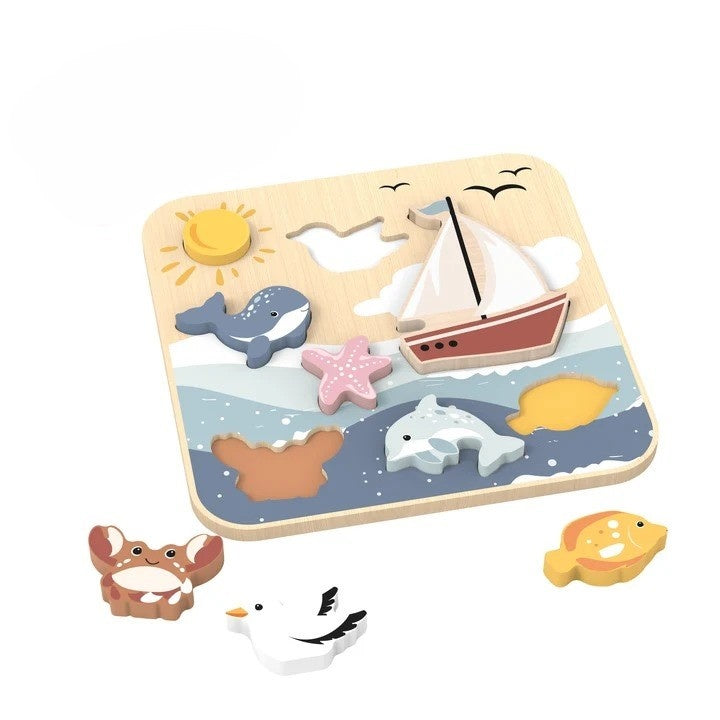 Puzzle din Lemn Ocean Speedy Monkey - 8 Piese - Default Title (1) [ps:c04922a3-6d7c-4c17-9705-4134ee01320c]