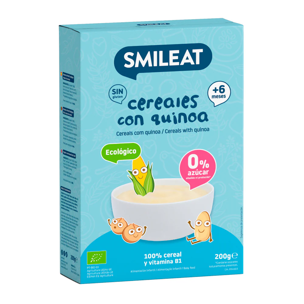 Smileat Cereale fara gluten cu quinoa 200g, +6 luni, Eco - Imagine 1 [ps:b87437f0-f916-48e9-8f9a-e61db588be75]