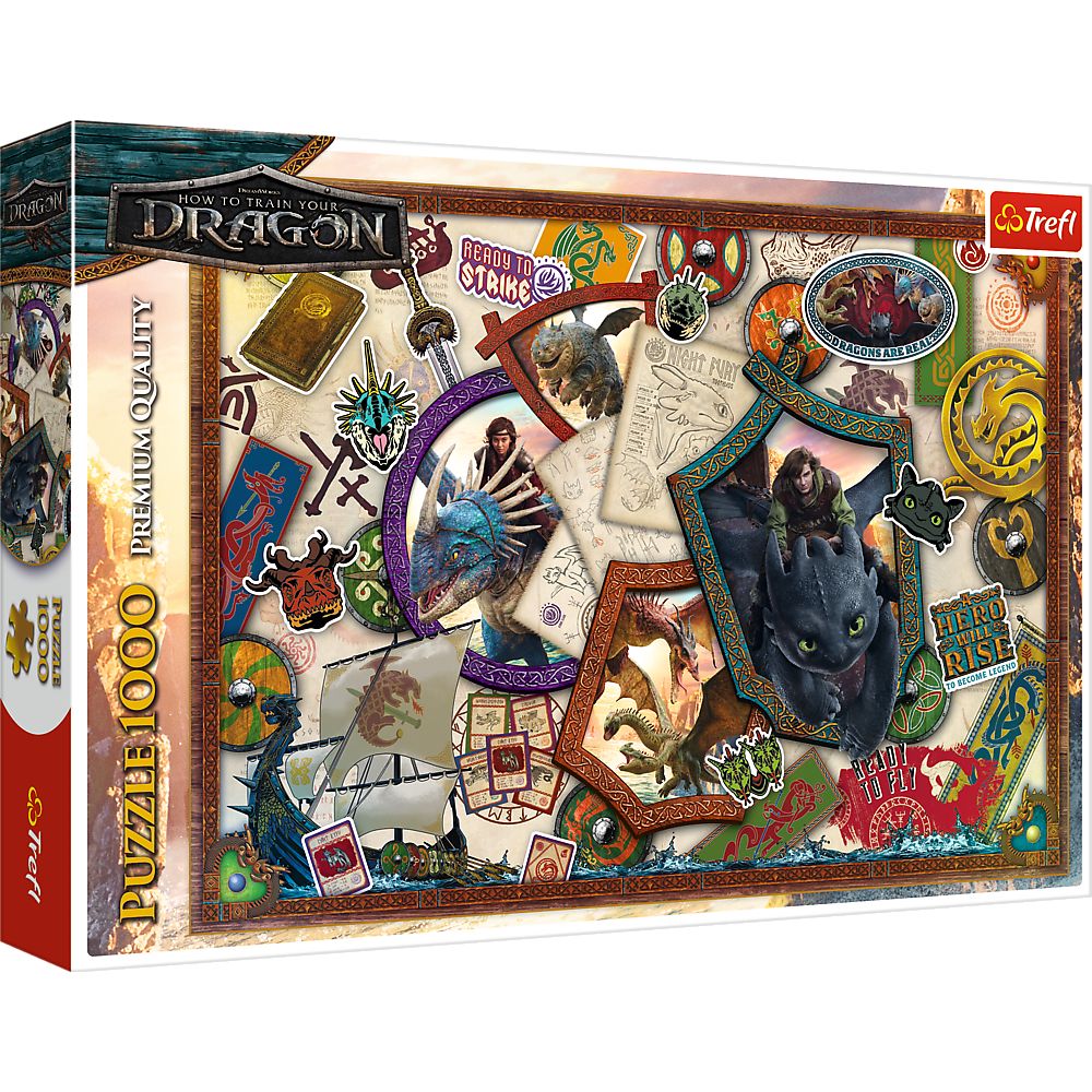 PUZZLE TREFL 1000 CUM SA ITI DRESEZI DRAGONUL EROII - Imagine 1 [ps:0921041e-3b00-4466-a9f0-95d7015120fa]