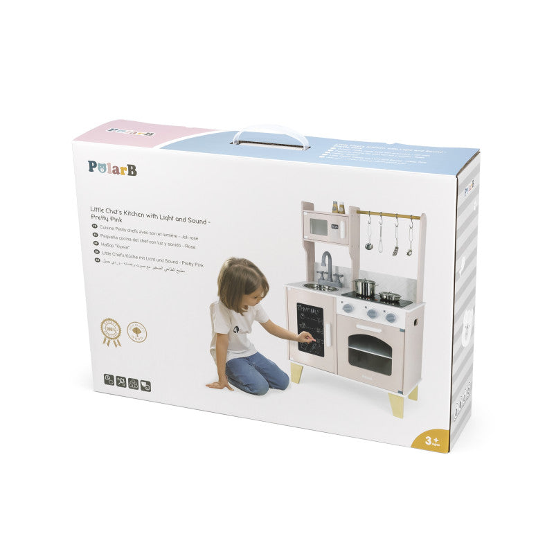 Bucatarie roz pudrat cu lumini si sunete Viga - Imagine 1 [ps:f8b3f7a0-11eb-4e9b-8dc8-18cc87dde901]