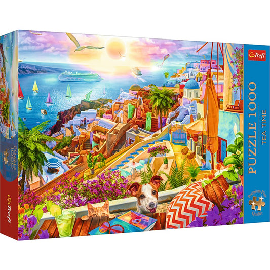 PUZZLE 1000 PREMIUM PLUS TEA TIME VIZITAND SANTORINI Trefl - Imagine 1 [ps:08a037b7-4ee2-455c-99d1-1dc5d1cdbf8f]
