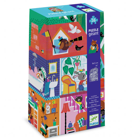 Puzzle gigant Casa micilor prieteni, Djeco - Imagine 1 [ps:dffa1dfb-9954-4577-a394-92967bb572a7]