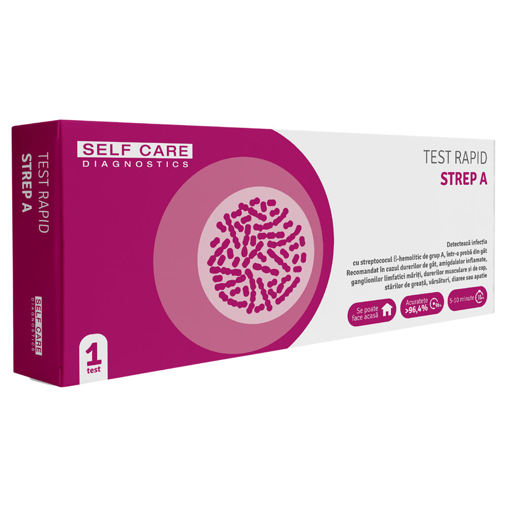 BARZA, test, rapid, pentru depistare streptococ A, 1 buc - Imagine 1