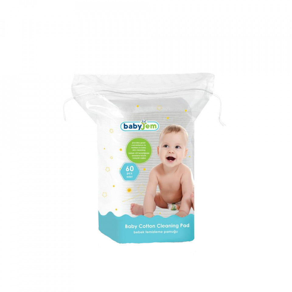 Dischete din bumbac 60 buc BabyJem Cleaning Pad - Imagine 1