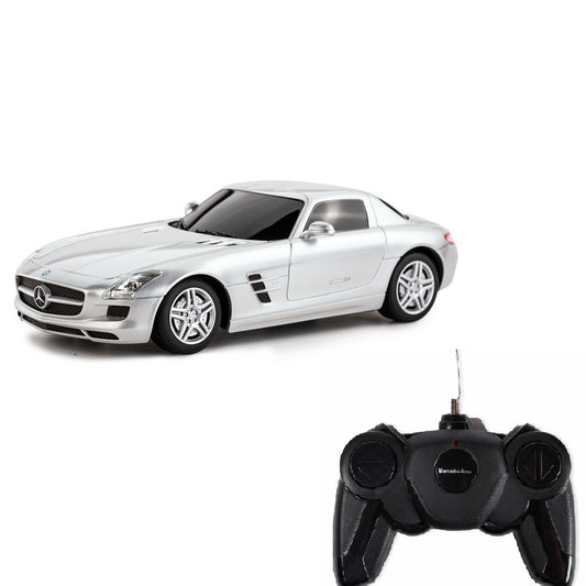 MASINA CU TELECOMANDA MERCEDES-BENZ SLS AMG ARGINTIE SCARA 1 LA 24 [ps:c0084a34-3717-43cf-a935-9643607a7a5b]