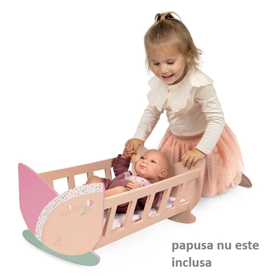 Pătuț Leagăn Păpuși DeCuevas Tulipe Roz, cu Saltea - Default Title (1) [ps:8a164b37-4db8-4900-9c35-79a7f771caab]