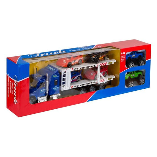 Tir cu 6 Vehicule de Curse 1:32 Jumbo - Set Jucării Mașinuțe - Default Title (1) [ps:612478b8-e908-4158-9eb2-70f2c09d08e8]