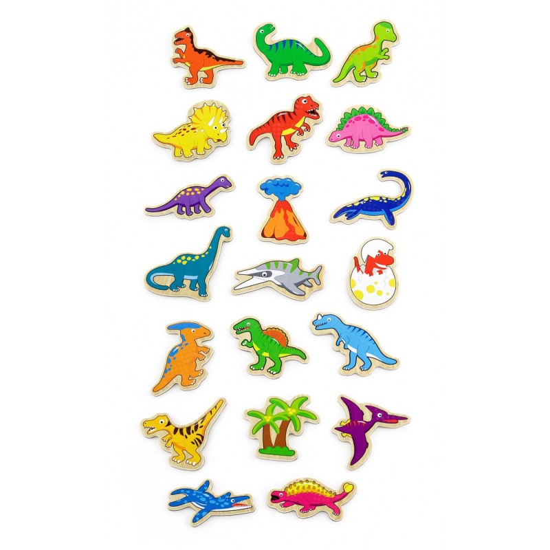 Set dinozauri magnetici din lemn 20 buc, Viga - Imagine 1 [ps:bdc7de3f-097a-49c4-b106-dfbafbc5ef27]