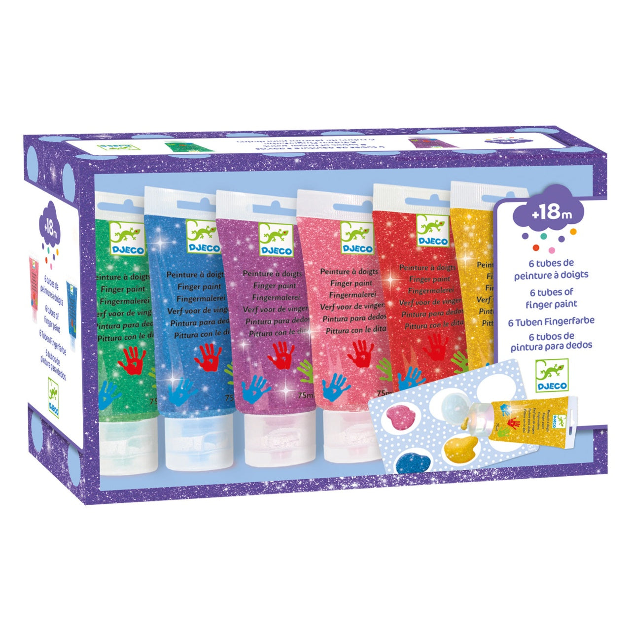 Acuarele cu sclipici pentru pictat cu mana, Djeco - Imagine 1 [ps:cd87e6a5-0652-4ace-85c8-bead3dc768f4]