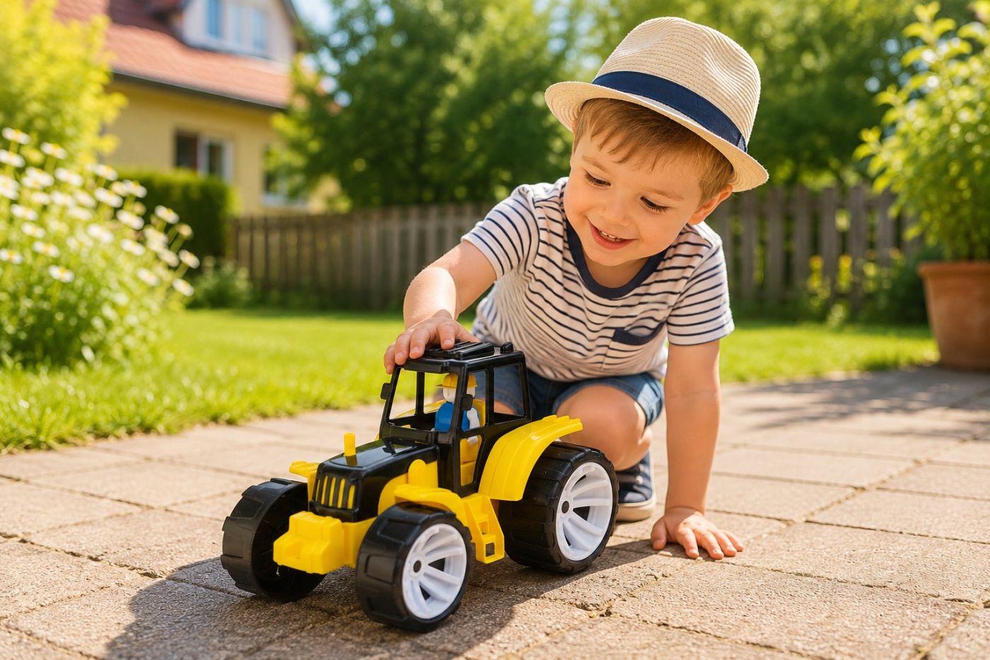 Tractor Bams VIVA TOYS Roșu - Jucărie - NEGRU GALBEN (1) [ps:173900a2-2259-4232-acc0-9f52a869b5b8]