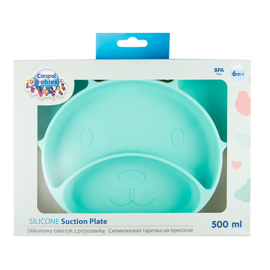 Canpol Babies Farfurie Silicon Compartimentata Bear - Turcoaz [ps:163c515e-d0ba-4411-99d8-fbc1b24b3893]