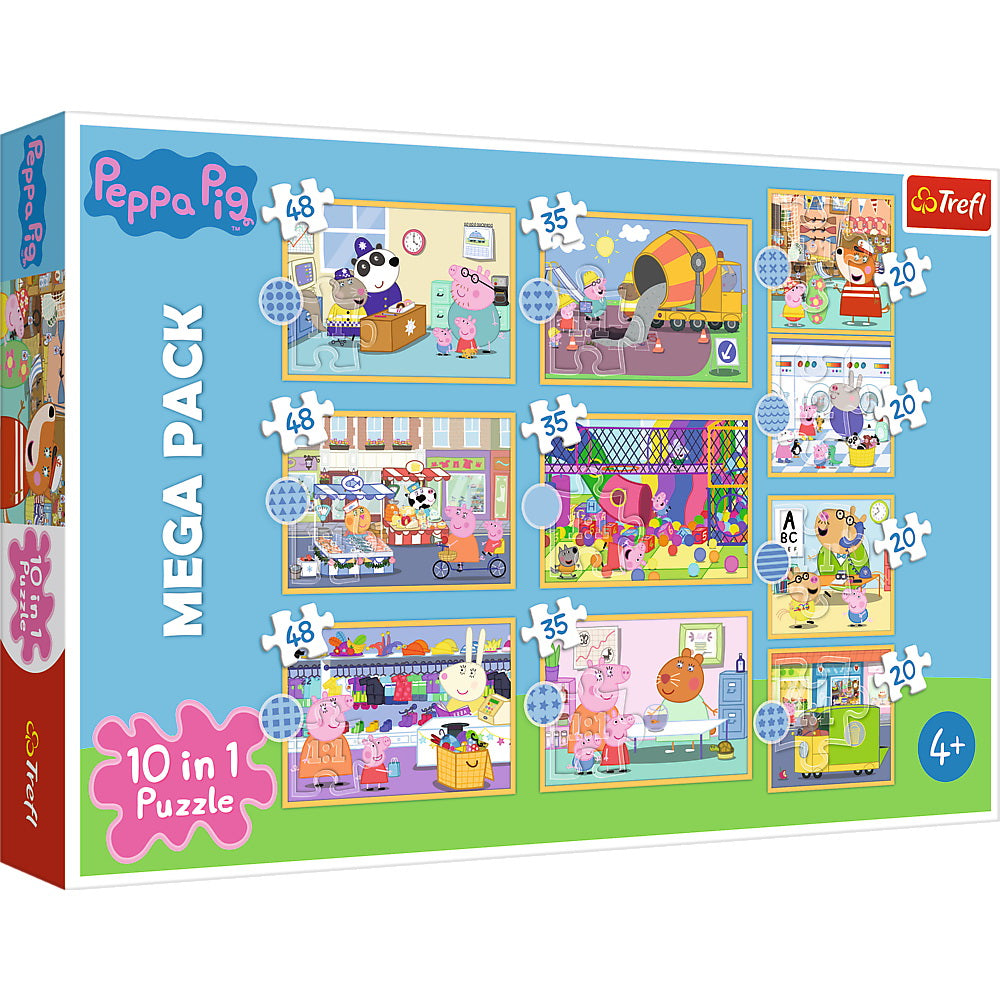 PUZZLE TREFL 10IN1 INTALNESTE-O PE PEPPA PIG - Imagine 1