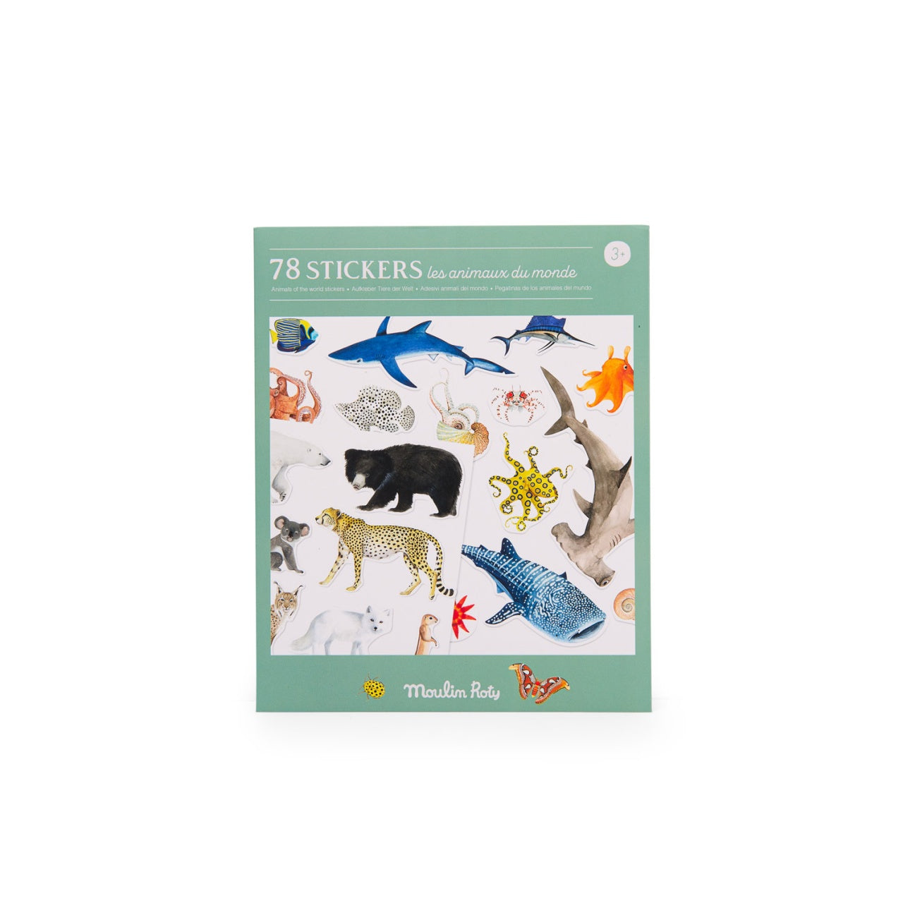 Abtibilduri repozitionabile Animale din lume, Moulin Roty - Imagine 1 [ps:7775f8b6-f0e8-47f1-a5e1-407c09388a50]