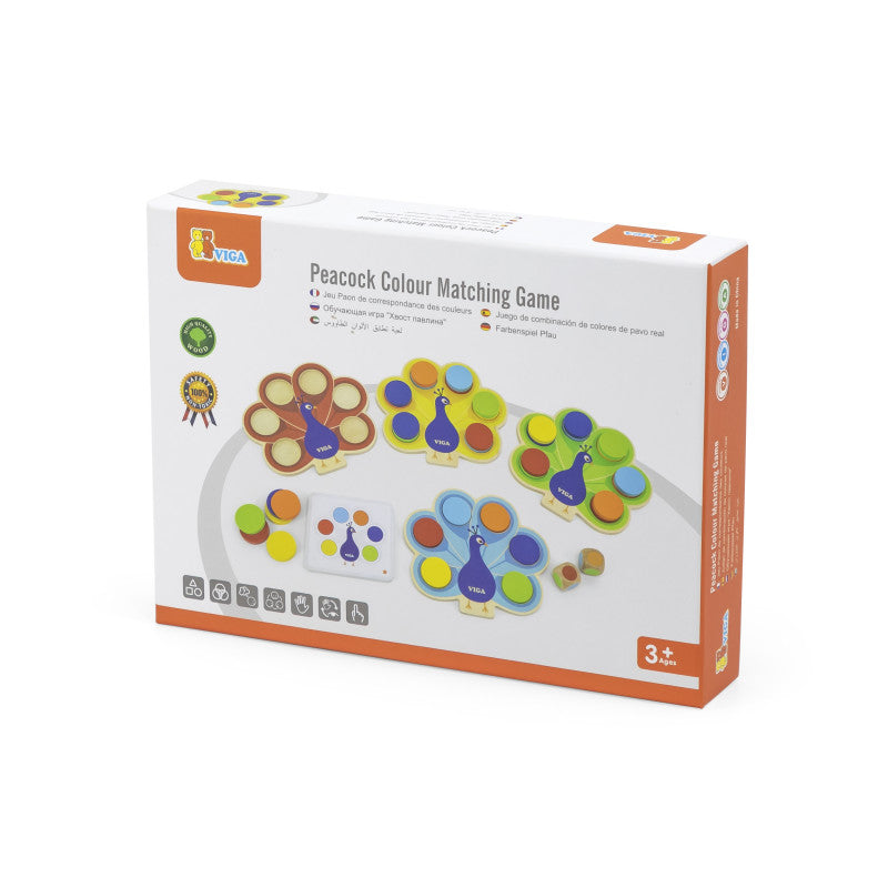 Joc de asociere a culorilor Paunul, VIGA - Imagine 1 [ps:5bc4f6b8-755e-4ed6-bcec-29098772213d]