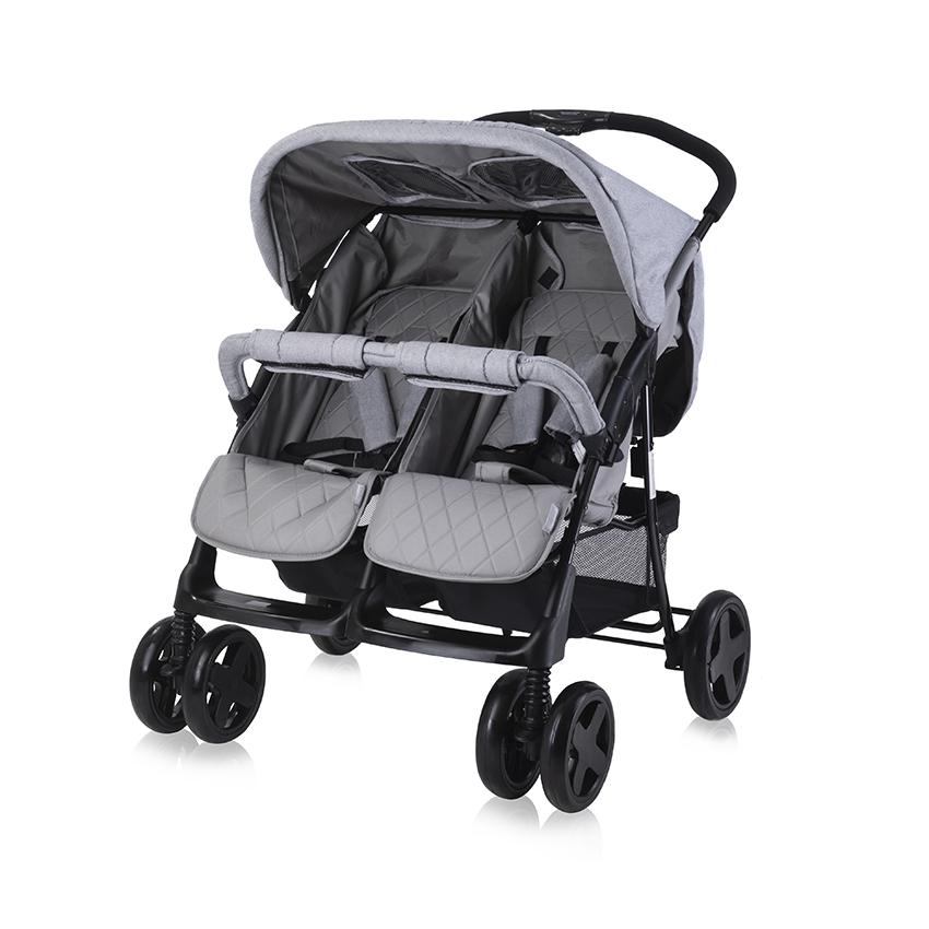 Cărucior Gemeni Lorelli Twin, Cool Grey - Reglabil - cool grey (1) [ps:ffcc0746-7f7c-4298-883b-f93b468e9048]