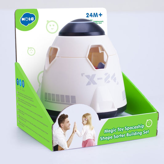 SET DE CONSTRUCTIE IN FORMA DE NAVA SPATIALA Jucarii Bebe - Imagine 1 [ps:7af55def-f104-458d-acaa-dc1084afb371]