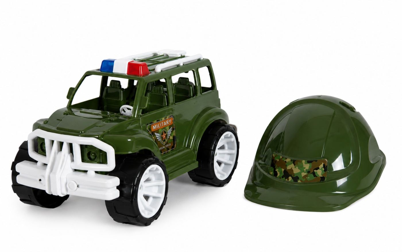 Jeep Off-Roader VIVA TOYS 32cm - Cască Militară - Verde (1) [ps:ea38f634-0be5-47f0-bef5-801829dc2467]
